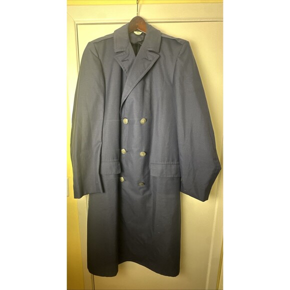 U.S. Airforce Other - VTG GI US Air Force All Weather Coat Navy Blue Trench Coat With Lining Mens 39XL